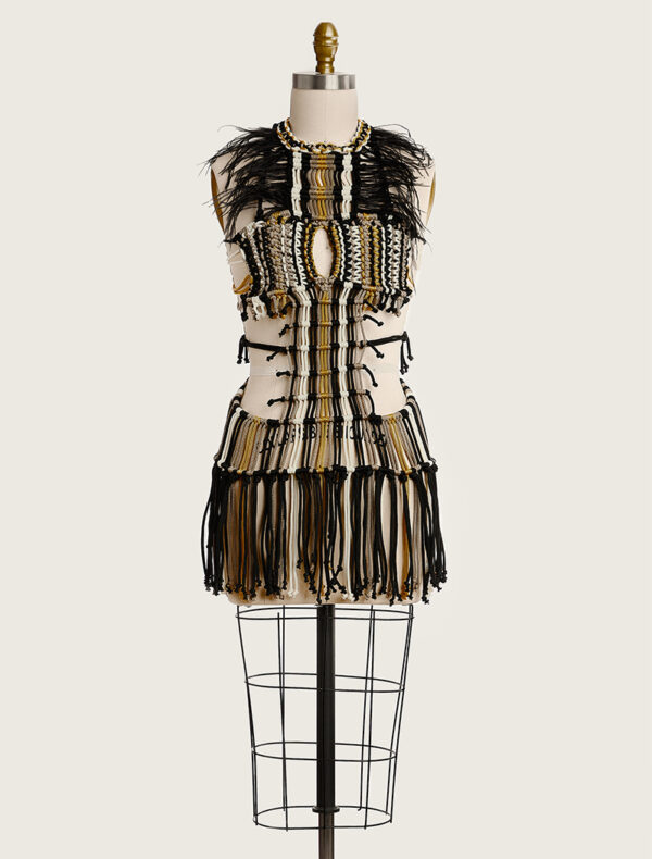 Dynamis macrame dress by Karima
